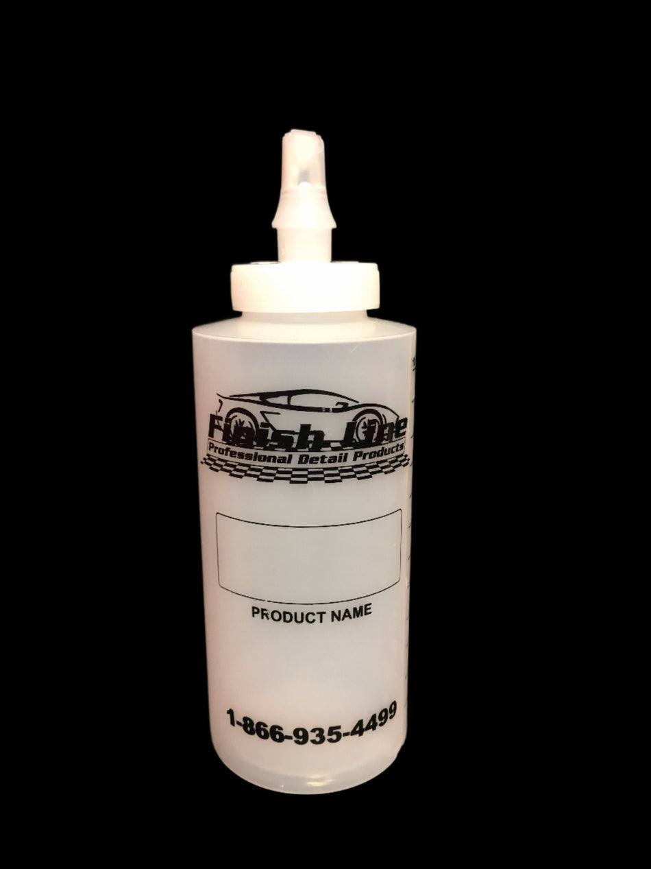 12 ounce secondary bottle with ribbon top applicator lid