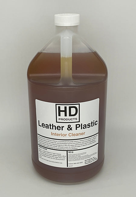 1 gallon Bottle of HD Leather & Plastic Interior Cleaner on a white background