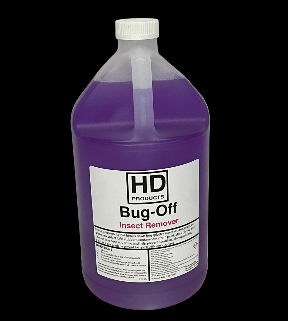 1 gallon bottle of HD Products Bug-Off Insect Remover on a white background