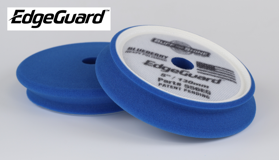 Buff & Shine EdgeGuard Foam Pad, Blueberry, Heavy Polishing 5” - 2pk
