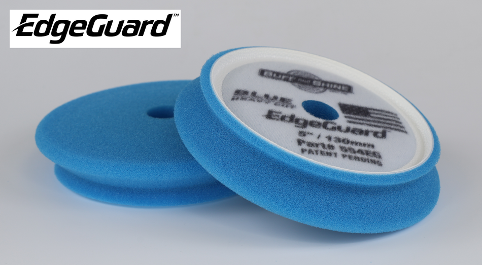 Buff & Shine EdgeGuard Foam Pad, Blue, Heavy Cut, 5" / 130mm  - 2pk