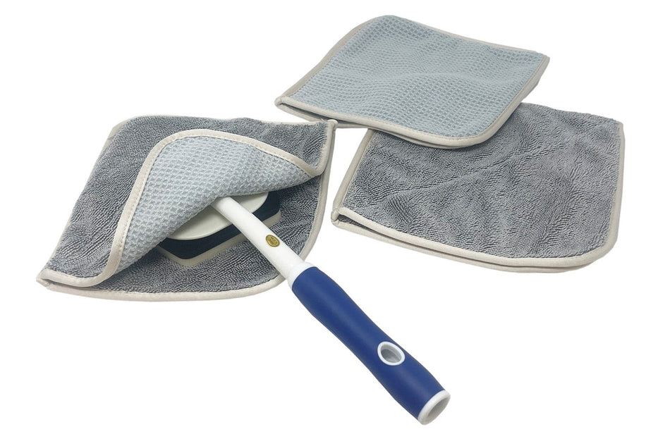 Autofiber Reacher Glass Kit Waffle Glass Flip Towels & Reacher Extension Tool + 3 pack