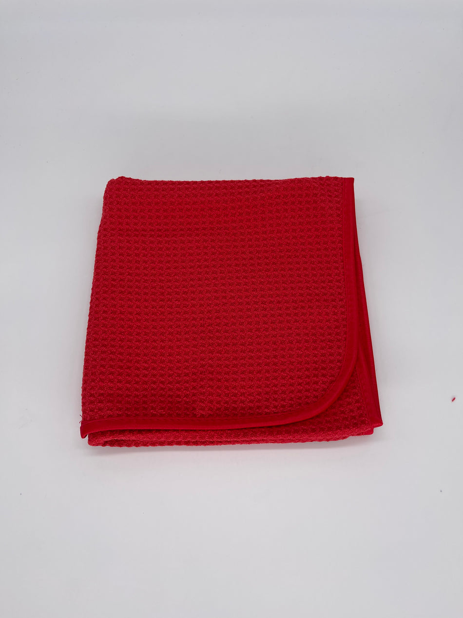 Red Waffle Weave Towel